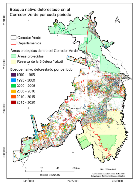 Según Polo Perdomo las áreas de bosque nativo deforestadas se convirtieron principalmente en cultivos perennes y anuales, forestaciones y pasturas. Imagen: Polo Perdomo Según Polo Perdomo las áreas de bosque nativo deforestadas se convirtieron principalmente en cultivos perennes y anuales, forestaciones y pasturas. Imagen: Polo Perdomo